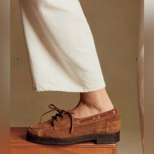 NEW Sézane Caroline Loafers in Coffee Suede size 7